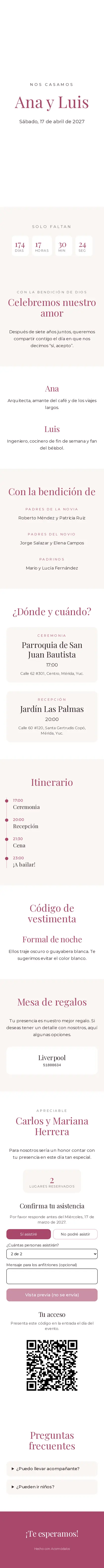 Invitación Clásica de Acomódalos, para cualquier fiesta